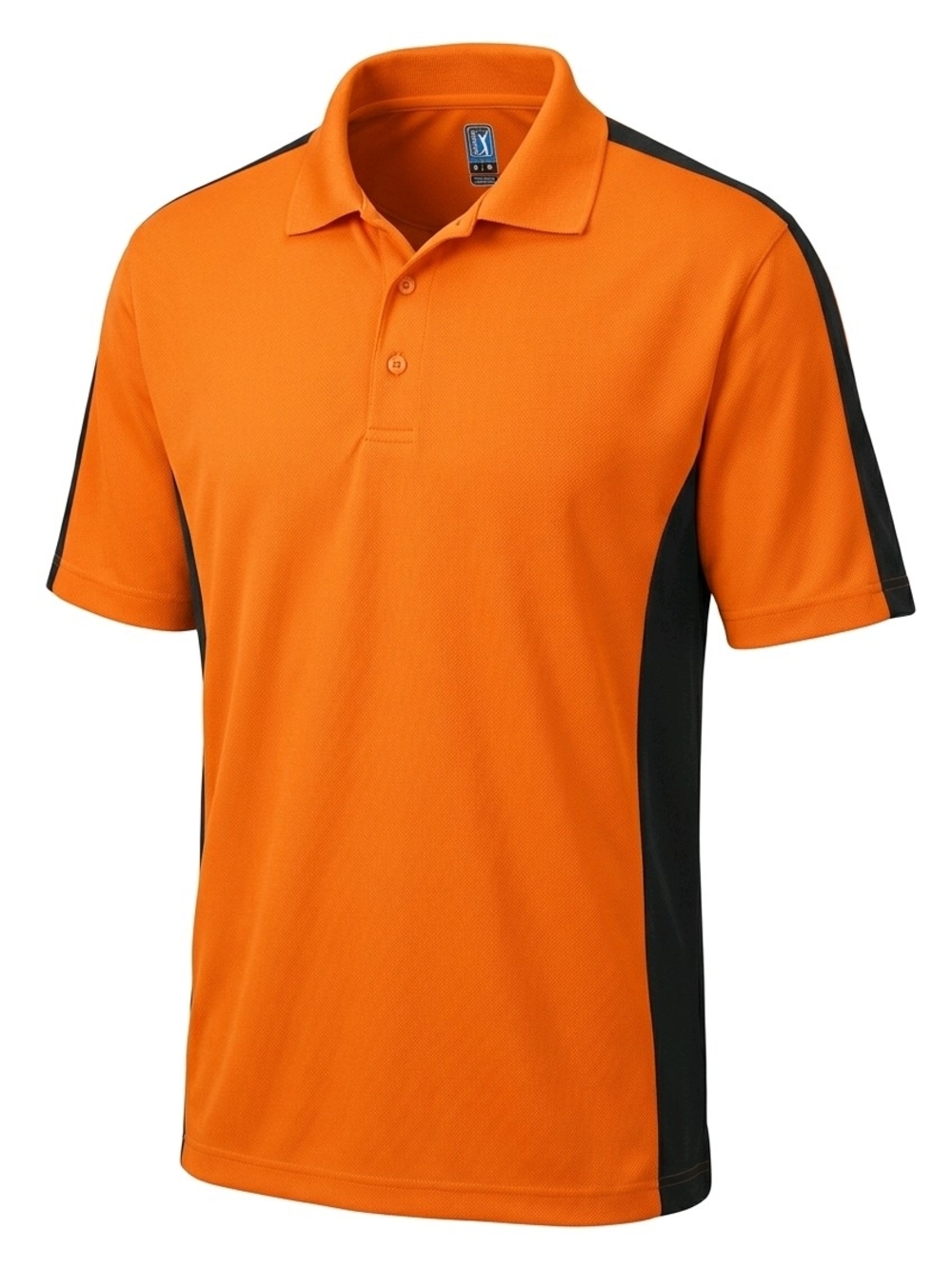 PGA Tour Polo Breathable Slazenger Men's Color Block Polo Orange & Blacksize XL